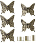 Pack Of 5 Vintage Butterfly Cabinet Door Knobs In Antique Bronze Finish With Retro Charm Decorative Drawer Pulls And Handles For Dresser Cabinet Closet Or Wardrobe A Glam Accent For Home Decor with screws