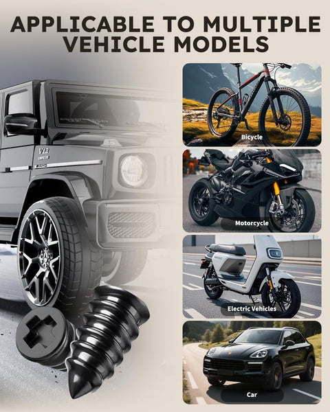 All In One Tire Repair Kit With Screw In Self Sealing Plugs Pro Grade Heavy Duty Tubeless Patch Tools For Cars Trucks And Motorcycles