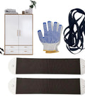 Heavy Duty Furniture Gliders For Carpet That Let You Move Couches, Fridges And Heavy Gear Super Easy While Protecting Floor From Scratches And Wear Without Mess with rubber bands and gloves.
