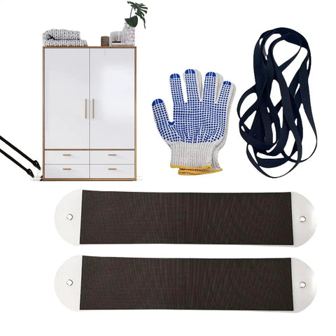 Heavy Duty Furniture Gliders For Carpet That Let You Move Couches, Fridges And Heavy Gear Super Easy While Protecting Floor From Scratches And Wear Without Mess with rubber bands and gloves.