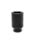 Close-up of a socket from a 7 Piece Axle Nut Set For One Half Inch Drive Deep Sockets With 6 Point Metric Sockets, Heavy Duty Kit