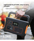 Off Grid Wind Generator And Portable Power Station For Camping RV Home Backup Solar Ready Heavy Duty rugged case held in hand.