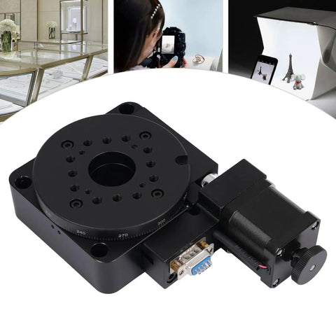 360 Degree Electric Optical Rotating Platform Workhorse Rotary Table Motorized Rotation Stage 100 Millimeter High Precision Bearing