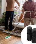 Solid Black Plastic Threaded Handle Tip Adapters For Brooms and Mops Fix Broken Ends Secure Rivet Install Heavy Duty Cleaning Tool Repair Kit, black set