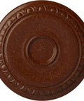 Caputo Ceiling Medallion in Burnished Mahogany Crackle Finish, Twenty Four And One Quarter Inch Diameter, deep relief detail