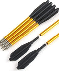 6.3 Inch Aluminum Crossbow Bolts With Plastic Vanes For 50-80 Lb Mini Pistol Crossbows, arrows with steel tips and vanes displayed