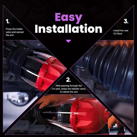 Universal CV Joint Boot Installation Tool Kit With 2 CV Boots Fits 26mm To 34mm Shafts Premium Silicone Seals Out Dirt And Moisture
