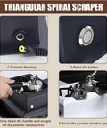 Powerful Electric Portafilter Cleaner Rips Stubborn Coffee Grounds Fast With Knock Box And Scraper Set Auto Spin Tool For 58mm Espresso Makers steps for using triangular spiral scraper