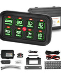 8 Gang Switch Panel With Enhanced Sensitivity, LED Touch Control, Electronic Relay System, Waterproof 12 24V