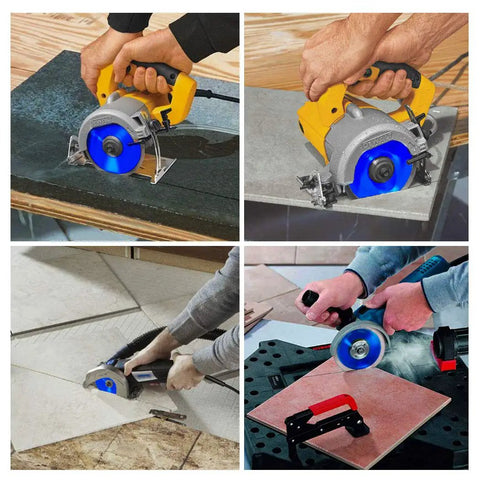 4.5 Inch Diamond Saw Blade Cutting Disc For Porcelain Tile Granite Marble Ceramics 3 Pack Blue Built Tough For Fast Clean Cuts