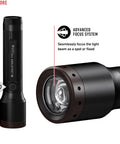 P5R Core Rechargeable Flashlight With High Power LED 500 Lumens Waterproof Light For Home Outdoor Camping And Emergency Use Black