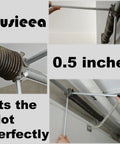 Four Pack Sixteen Inch Garage Door Winding Rods For Torsion Springs with half inch steel and rubber handle in use