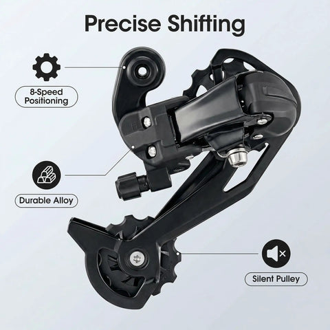 7/8 Speed Rear Derailleur Direct Mount For Mountain And Road Bikes Universal Replacement With Slick Shifting, Stable Alignment