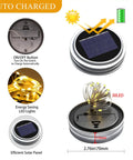 Mason Jar Solar Lights Set Of 12 With 30 LED Fairy Lights Warm White Outdoor String Lights Weatherproof With Easy Hang