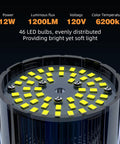 Heavy Duty Magnetic Work Light Delivering Badass 1200 Lumens Through A Flexible Gooseneck Shaft With A Rock Solid Magnetic Base Easy Peasy Setup For Shop Projects Cnc Mill Drill Press Sewing Machines showing 46 LED bulbs arrangement.