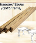 26 Inch Wooden Table Extension Slides Expands Dining Tables Up To 52 Inches Heavy Duty Drawer Glides with split frame design.