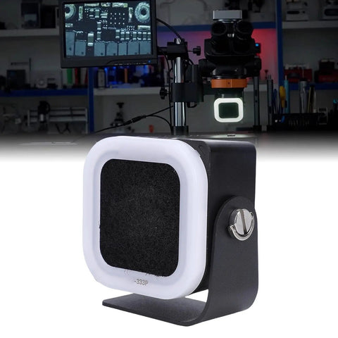 Close-up of DIY Solder Smoke Absorber and Portable Fume Extractor, 15000RPM high-flow fan with carbon filter and LED light