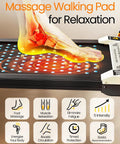 Illustration of a foot on the Dual-Sided Walking Pad Treadmill With Incline And Shiatsu Foot Massager, highlighting massage function.