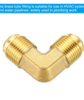 One Half Inch Brass Pipe Fittings Set Of 2 Heavy Duty Flare 90 Degree Elbow Connectors for Air Conditioning Refrigeration and Plumbing