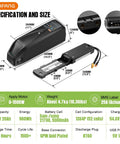 Dimensions of 48V 20Ah Ebike Battery With CAN Protocol And 30A BMS For 0 To 1500W Motors, fits mid-drive and hub motors