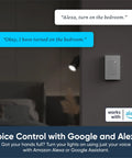 Smart Light Switch 2.4 GHz WiFi Single Pole Needs Neutral Wire Works With Alexa Google Assistant and IFTTT No Hub Needed 1 Pack White on wall