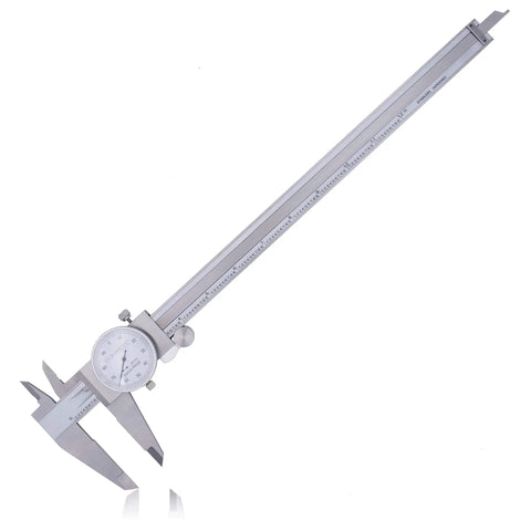 Beefy 0-12 Inch Dial Caliper With Double Shock Proof Stainless Steel Body For Precise DIY And Pro Grade Measurements, Smooth Sliding, Hardened Construction, Easy Read Dial