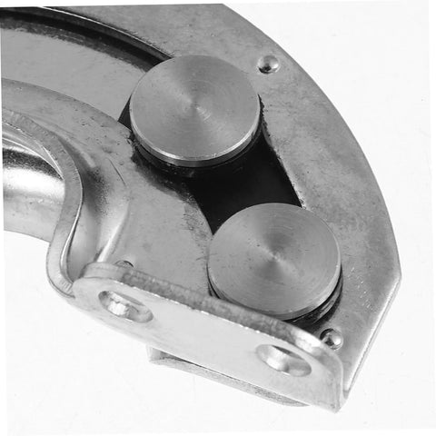 Close-up view of Heavy Duty Stainless Steel Curved Concealed Cabinet Hinges Pair With 90 Degree Limit Stopper showcasing smooth finish and robust design.
