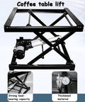 Sturdy Black Single Scissor Electric Lift Table With Height Adjustable Hydraulic Scissor Platform For Heavy Duty Material Handling In Your Warehouse, close view.
