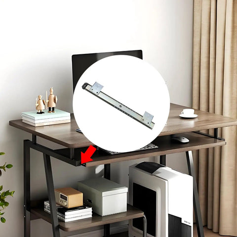 Two Pack Heavy Duty Drawer Slides For Under Desk Keyboard Tray 13.8 Inch Minimum Length 20 Inch Full Extension Ball Bearing