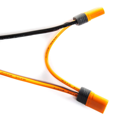 Orange and black cables for 80 Amp Brushless Smart ESC For RC Aircraft, Drones, And Cars With Telemetry, ARM M4 Core, 3S-8S LiPo
