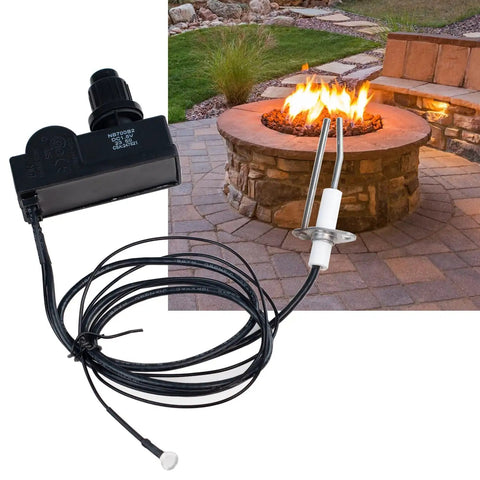 Gas Fire Pit Ignition Kit With Flame Failure Safety Valve Push Button Ignition No Fuss Brass Burner Control Valve Set