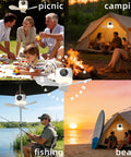 Rechargeable Portable Ceiling And Desk Fan With Light And Remote 11 Inch Camping RV Tent Fan for picnics, camping, fishing, beach scenes