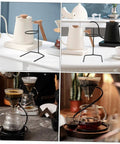 Kick Up Your Morning Brew Game With This Slick Two Piece Coffee Dripper Stand in compact setup with coffee dripping.