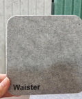 Snag This 4 Pack Of Polyester Fiber Acoustic Panels Self Adhesive Sound Proof Tiles 0.4 Inch Thick gray acoustic panel with rounded corners.