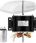 RV Air Conditioner Fan Motor With Capacitor 1/4 HP 3 Speed Beefed-Up Replacement for Dometic Brisk Air II and Genteq F48AF70A61
