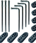 Universal Muffler Hanger Kit 16 Piece With 10mm Weld On Rods Zinc Coated Mild Steel And Rubber Insulators Heavy Duty Exhaust