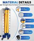 Material details of Heavy Duty Foldable Work Platform And Rolling Welding Station with carbon steel and anti-rust finish.