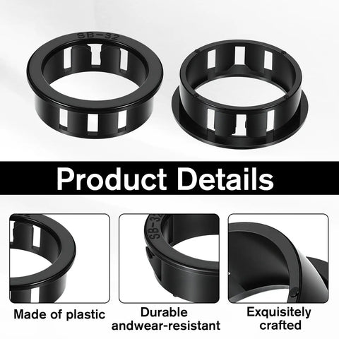 15 Pcs Round Cable Snap Grommets One And A Quarter Inch Thirty Two Millimeter Plastic Cable Hole Grommets Black