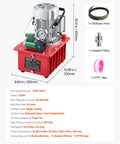 Electric Hydraulic Pump Power Pack 750W 10000 PSI 120V Single Acting Solenoid Valve With Pedal Switch 2.1 Gal 8L Reservoir