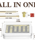 Leather Stamping Kit With 26 Capital Letter Stamps And 1 Stamping Handle For Leather Craft Industrial Grade Alloy Steel Tools Set 6mm Stamps Pro Grade For Personalizing Wallets Belts And More with transparent box and dimensions shown.