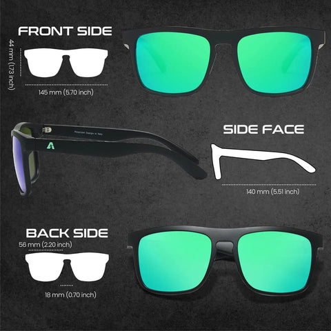 Job Site Tough Z87.1 Safety Sunglasses For Men Featuring Polarized Lenses And UV400 Shielding, different angles displayed.
