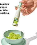 Grape Cutter Tool For Baby Snacks And More, Serrated Stainless Blades Quickly Quarter Seedless Grapes Grape Tomatoes Olives And Small Strawberries