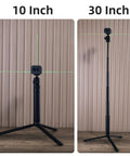 Modular Rechargeable Laser Meter With Bilateral Beam And Bluetooth Featuring Four Hella Handy Modules With Digital Roller And Level for 10 inch and 30 inch tripod height settings.