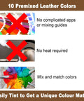 10 premixed leather colors with no apps or heat required, mix and match for Leather And Vinyl Repair Kit For Cars And Home Furniture Fix Scratches Tears And Holes On Leather Seats Sofas And Upholstery Pro Grade Repair For Real And Synthetic Leather And Vinyl Black Easy To Use Lookin Fresh