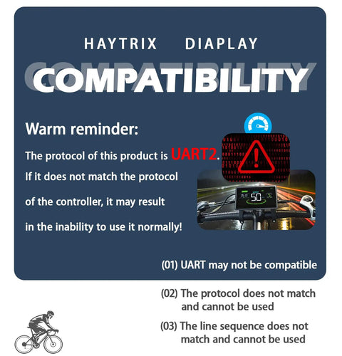 Universal LCD Speedometer Odometer Display For Electric Bikes And Scooters, Handlebar Mount, 24V 36V 48V 60V Compatibility, P3C 6 Pin Connector, Must Have For Ebike Conversions And Everyday Rides