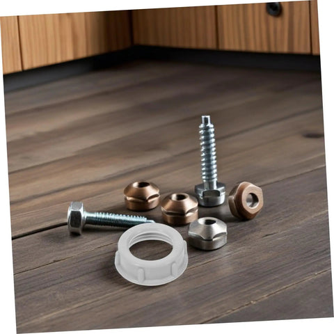 No Fuss 3/4 Inch Plastic Insulating Bushings 100 Pack Weatherproof Threaded Electrical Fittings in gray with various screws.