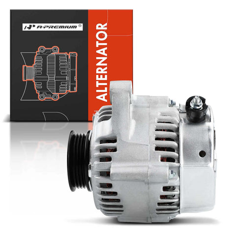 Side view of Drop-In Beefed-Up 95Amp 12V Alternator For Honda CR-V 1997-2001 2.0L L4 With 4-Groove Pulley CCW Rotation