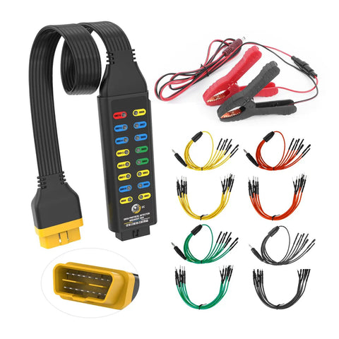 OBD2 Breakout Box for Automotive Diagnostics With OBDII Protocol Detection and CAN 16 Pin Connector Long Seventeen Inch Cable