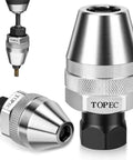 Heavy Duty Cr Mo Steel Stud Extractor Set With 1/4 And 3/8 Drive shown from multiple angles for yanking stubborn rusted or stripped bolts.