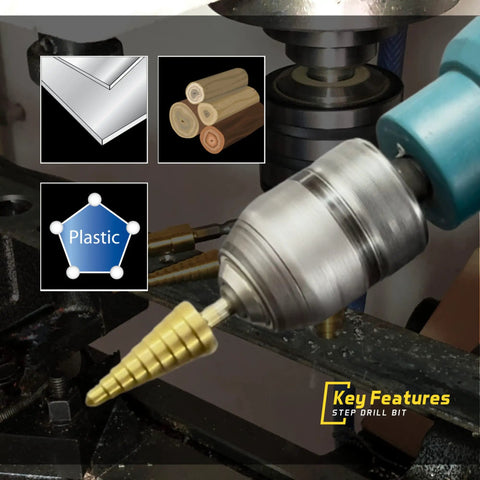 Professional Grade Step Drill Bit Set For Metal In Titanium HSS High Speed Steel Heavy Duty Unibit Kit